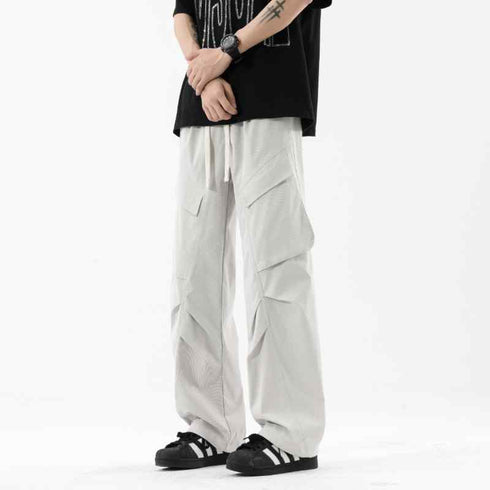 Large Pocket Cargo Pants for Men Loose Straight Leg Paratrooper Combat Pants, Tactical Outdoor Hiking Pants