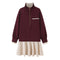Robe courte mi-longue à fermeture zippée et manches longues – Style streetwear col montant