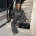 Oversize Letter Print Long Sleeve Hoodie and Pants Casual Set, Two-Piece Sweatshirt and Sweatpants Outfit