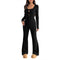 Women's Slim Fit Cut-Out Tie Flare Jumpsuit