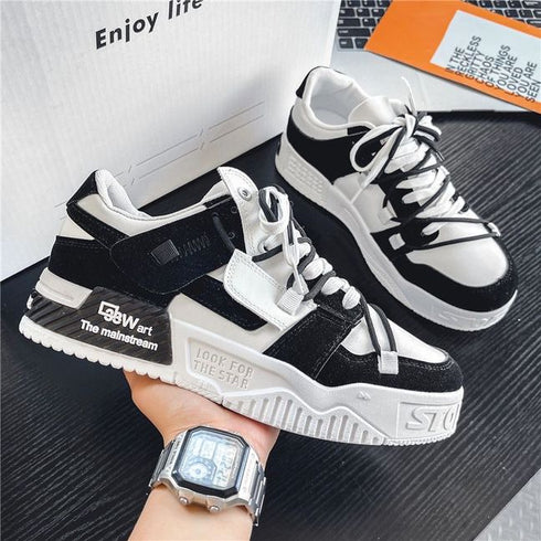 Chaussures de sport décontractées polyvalentes homme, originales, semelle épaisse style panda