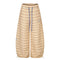 Contrast Stripe Curved Leg Sweatpants with Elastic Drawstring Waist Unisex Wide Leg Tapered Track Pants