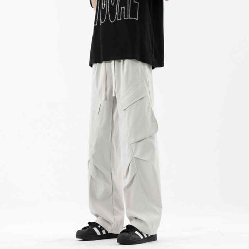 Large Pocket Cargo Pants for Men Loose Straight Leg Paratrooper Combat Pants, Tactical Outdoor Hiking Pants