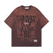 Retro Printed Letter Graphic Short Sleeve T-Shirt Men Oversize Casual Versatile Couple Top