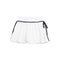 Jupe courte bouffante taille haute en dentelle – Contraste noir et blanc, style floral