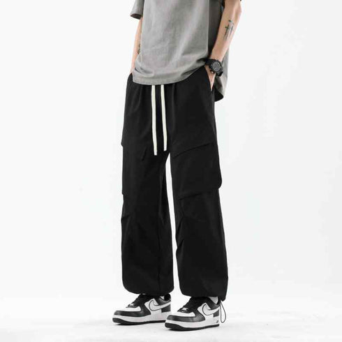Large Pocket Cargo Pants for Men Loose Straight Leg Paratrooper Combat Pants, Tactical Outdoor Hiking Pants