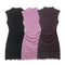 Robe courte en dentelle élastique style bureau – Sans manches, col droit
