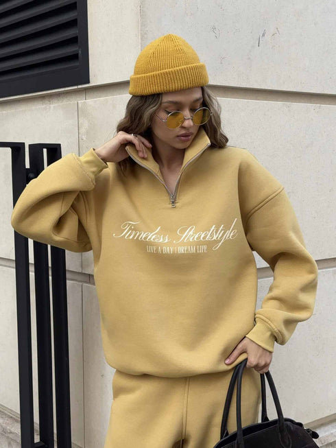 Oversize Letter Print Long Sleeve Hoodie and Pants Casual Set, Two-Piece Sweatshirt and Sweatpants Outfit