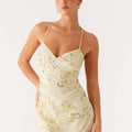 Robe caraco sans manches pour femme — coloris Apricot