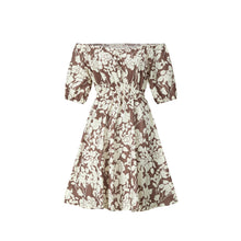 Détail produit — Short sleeved loose floral print dress for women