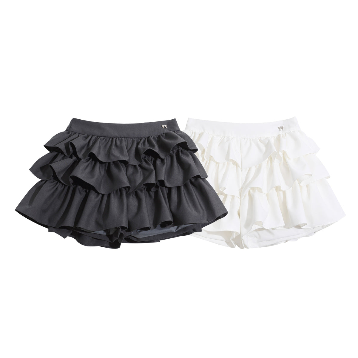 soft girl layered cake skirt, sweet style versatile slimming skirt pants