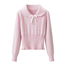 Détail produit — Pink Long Sleeve Knit Sweater Skirt Set for Women Autumn Winter