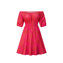 Vue produit — Short sleeved loose floral print dress for women