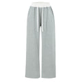 Women's Gray Striped Sweatshirt and Wide Leg Sweatpants Casual Loose Two-Piece Set — coloris Gray Pants