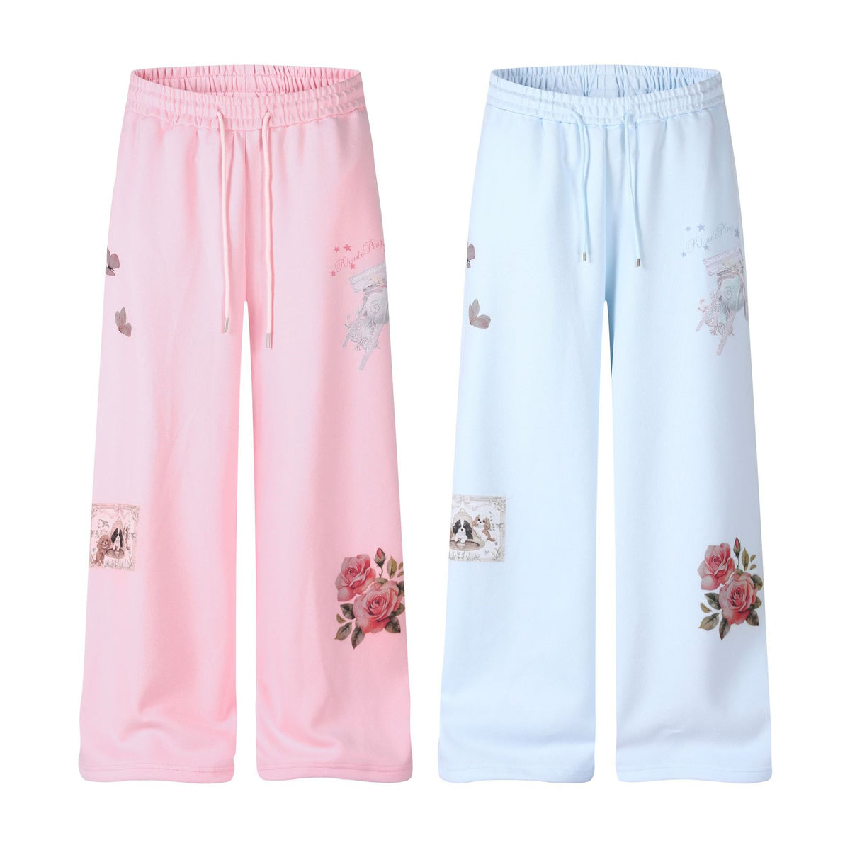 Pantalon de jogging évasé taille basse pour femme, ceinture rayée brodée, coupe ajustée décontractée en situation
