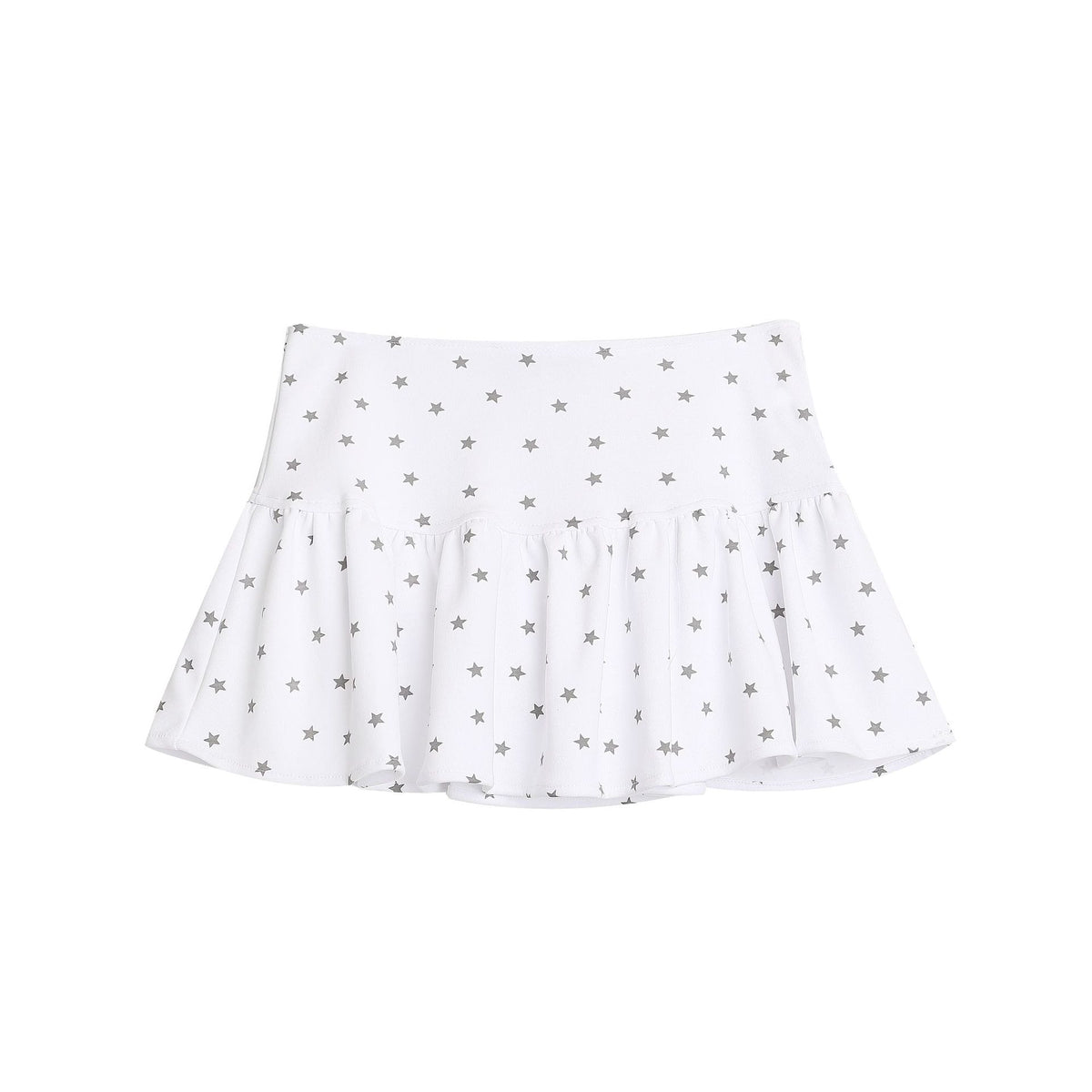 Jupe ligne A taille haute à pois anti-transparence – Mini jupe style girly en situation