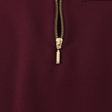 Détail produit — Robe courte mi-longue à fermeture zippée et manches longues – Style streetwear col montant
