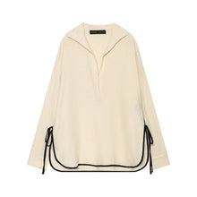 Détail produit — Linen trimmed long sleeved shirt+pants set for women