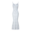 Floral spaghetti strap dress — coloris Light green