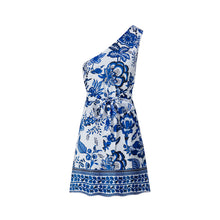Détail produit — Slanted shoulder strap waist cinching dress