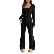 Détail produit — Women's Slim Fit Cut-Out Tie Flare Jumpsuit