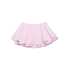 Détail produit — Jupe bulle courte ligne A taille haute amincissante – Style girly à rayures