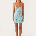 Robe caraco sans manches pour femme — coloris Blue