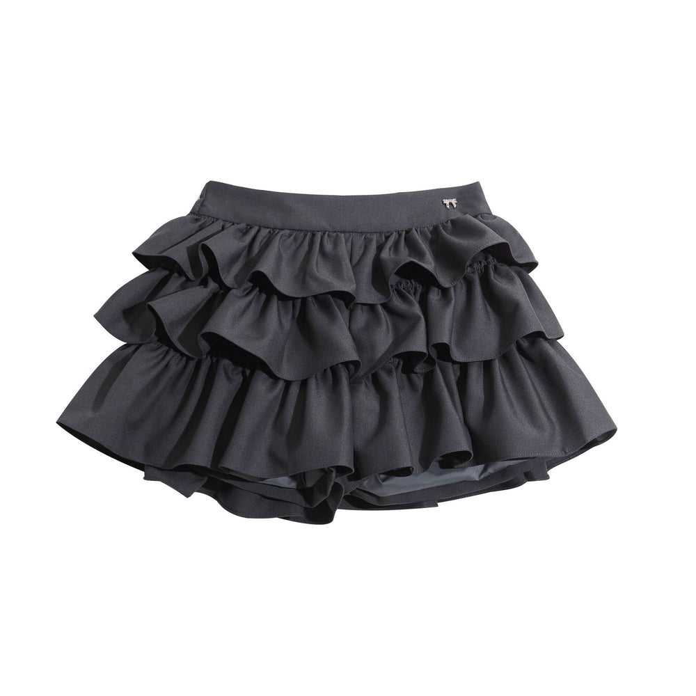 soft girl layered cake skirt, sweet style versatile slimming skirt pants — détail