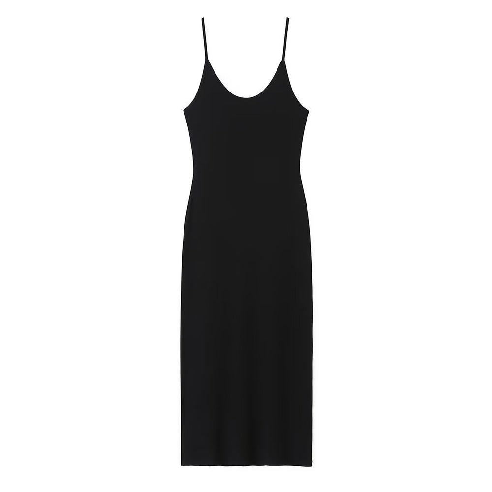 Hot girl knitted camisole wrapped buttocks long skirt — autre détail