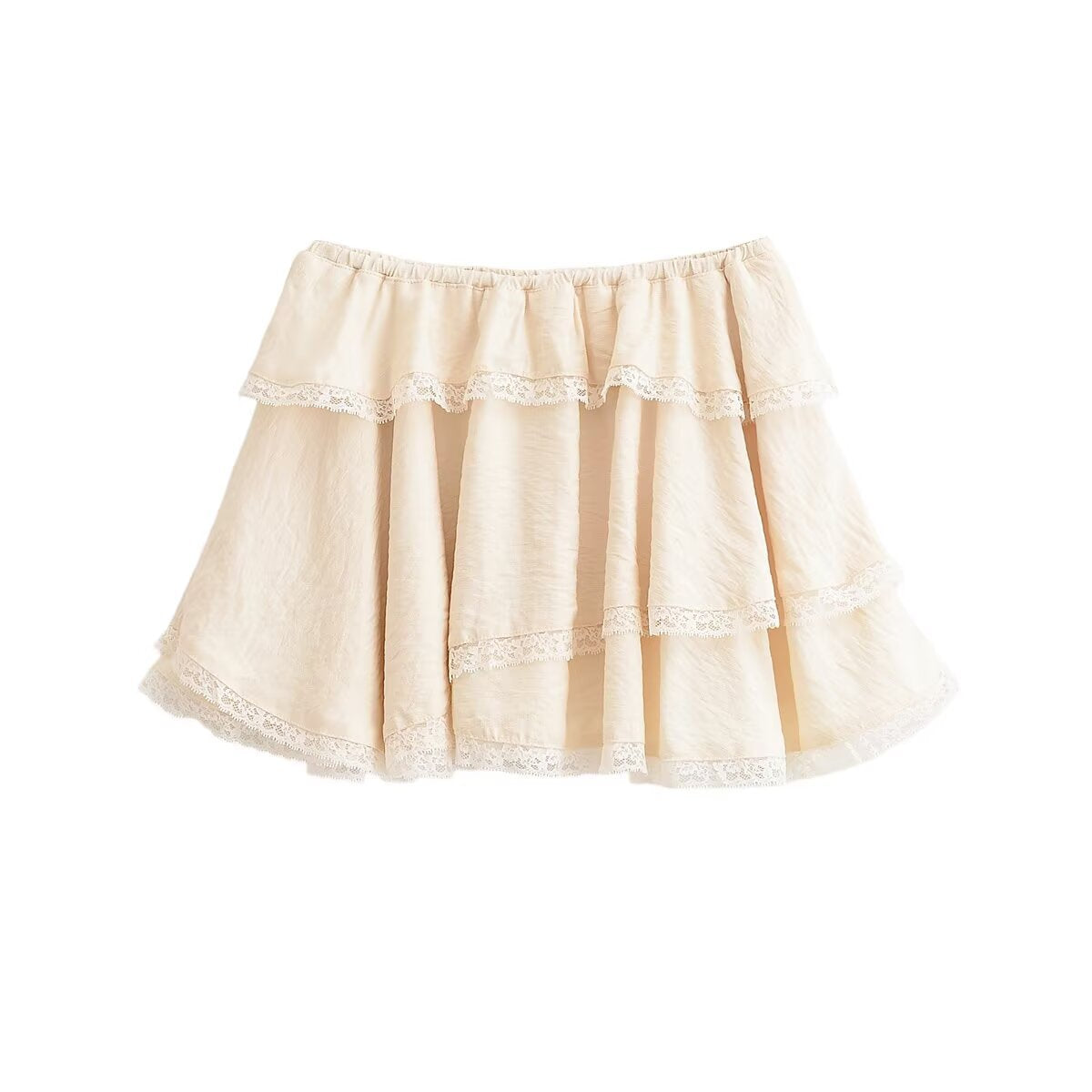 Spicy girl lace layered decorative mini skirt — Détail produit