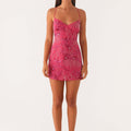 Robe caraco sans manches pour femme — coloris Crimson
