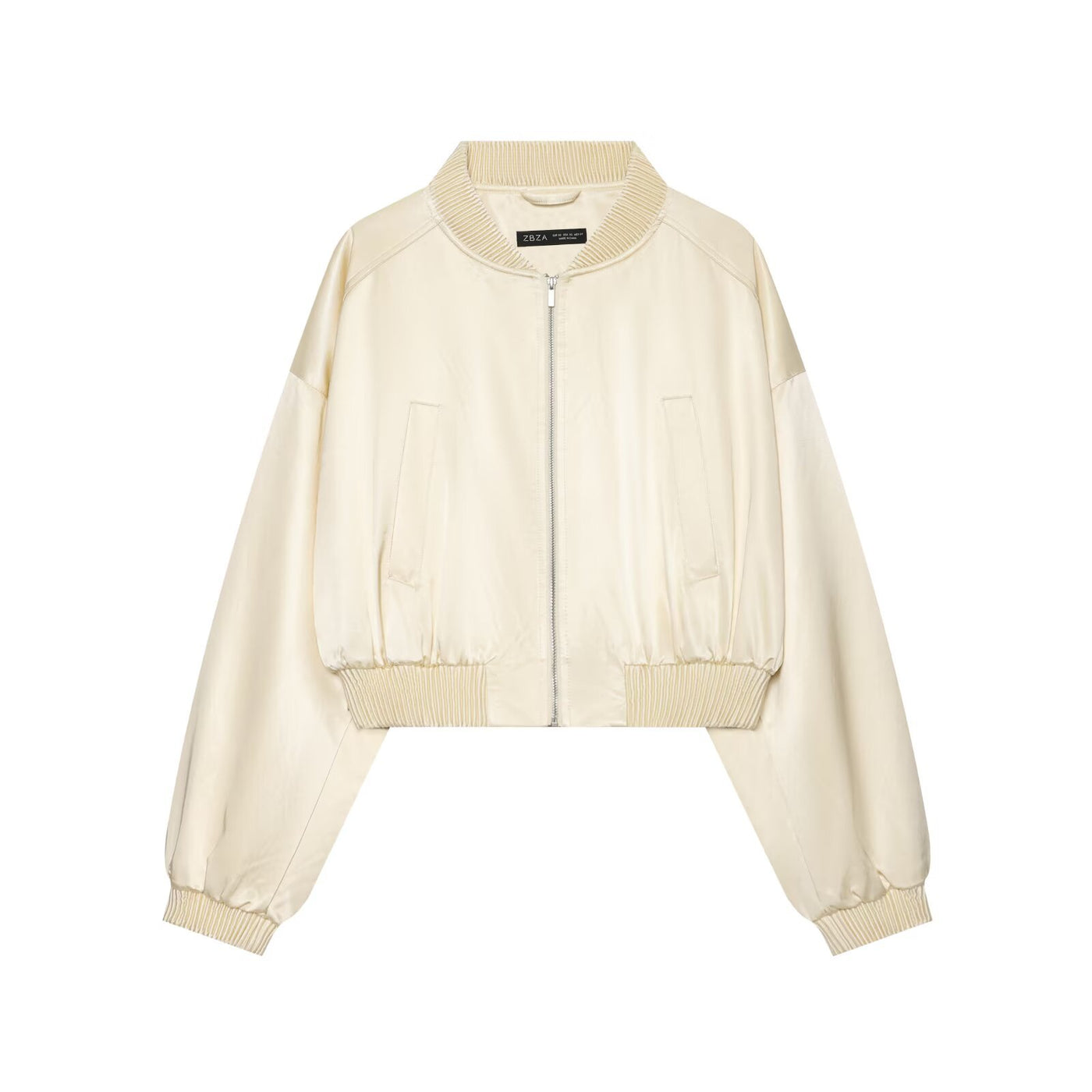 Zipper stand up collar pilot jacket+pants set — Détail produit