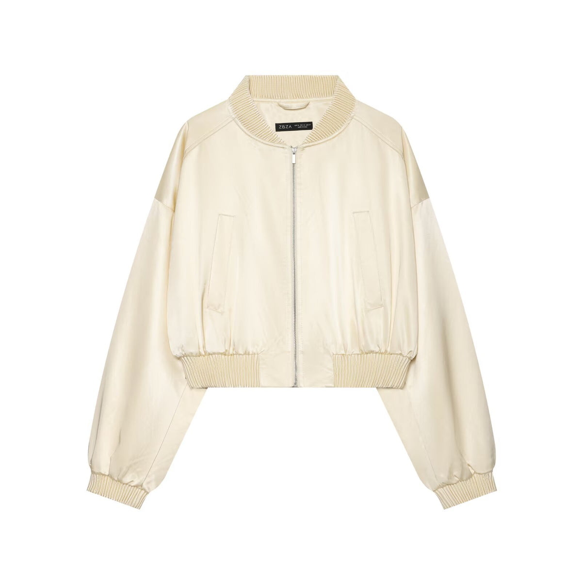 Zipper stand up collar pilot jacket+pants set en situation