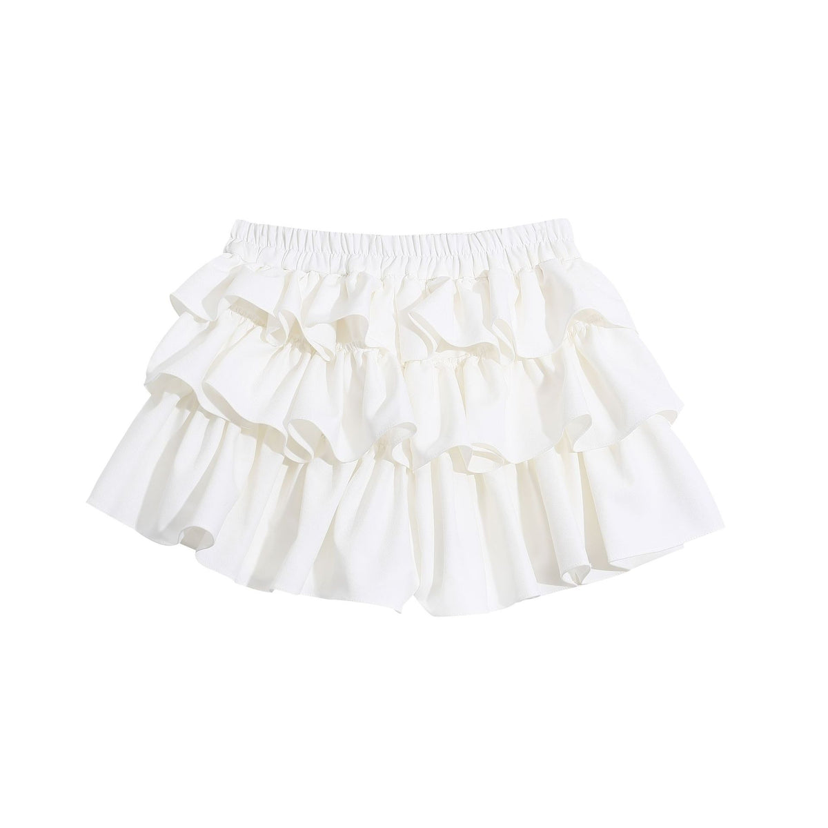 soft girl layered cake skirt, sweet style versatile slimming skirt pants en situation