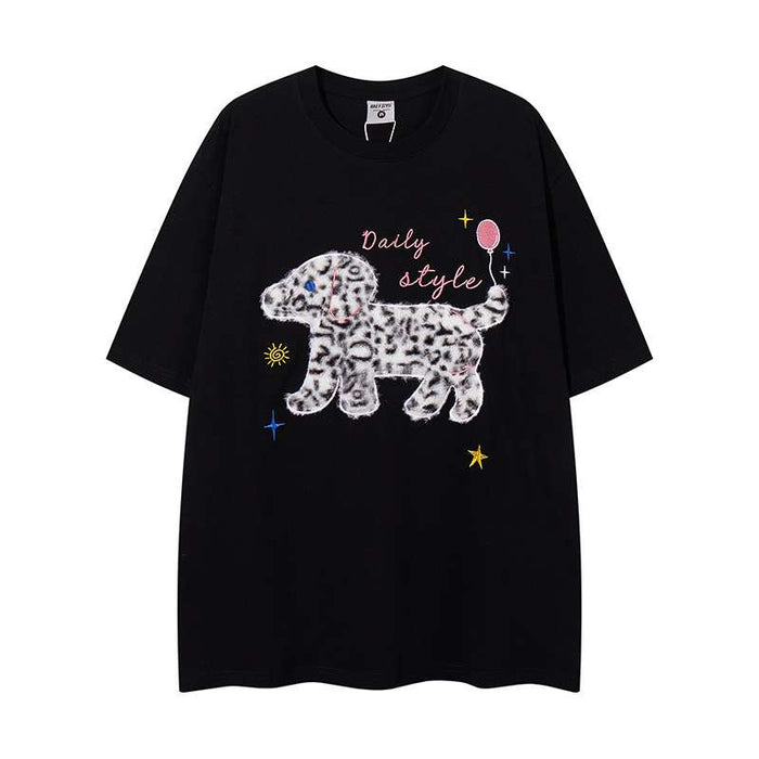T-shirt Oversize Homme – Imprimé Cartoon Abstrait
