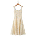 Cotton printed lace up long dress — coloris Printed Pattern