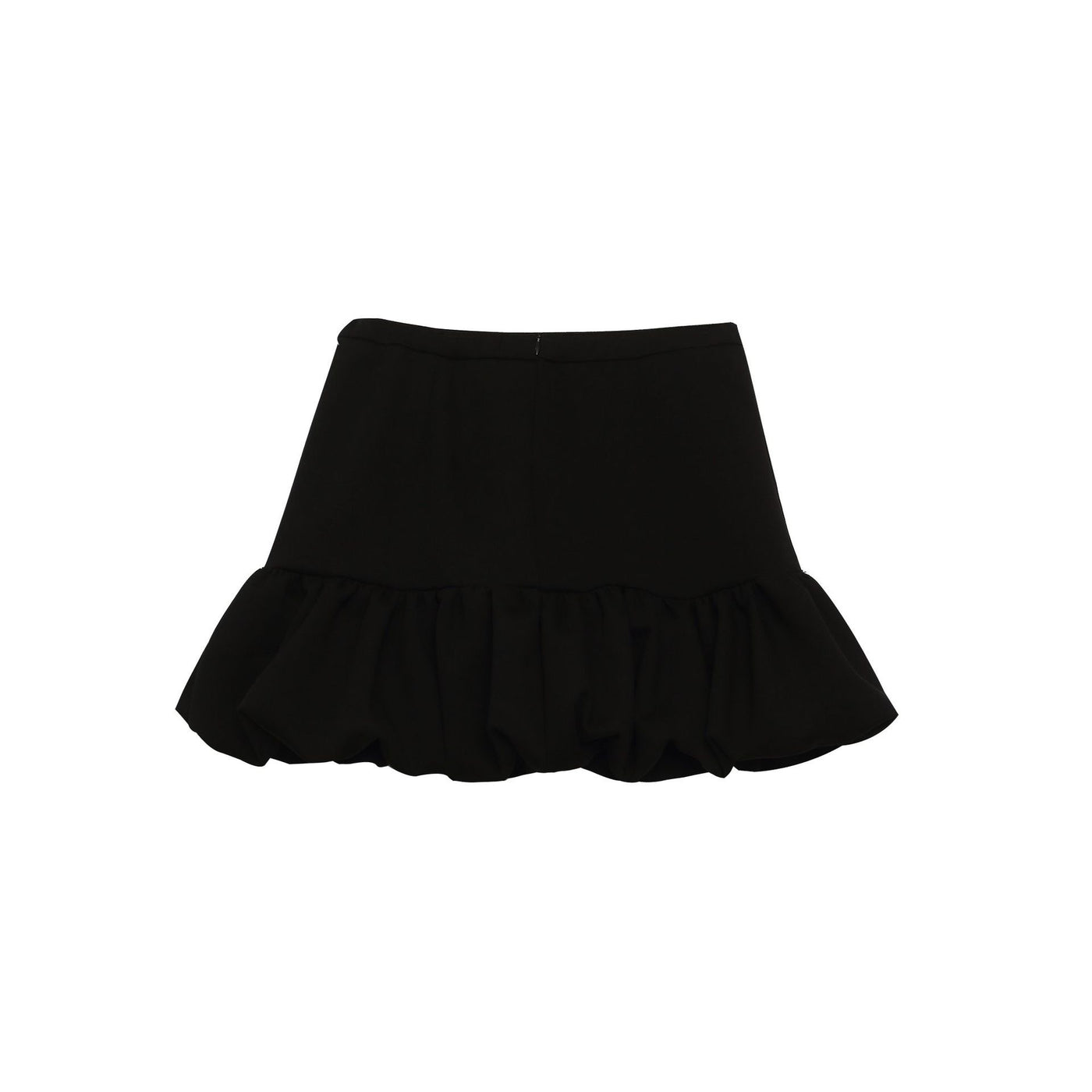 Jupe bulle noire courte ligne A taille haute amincissante – Mini jupe femme — Vue produit
