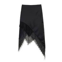 Vue produit — Jupe irrégulière assemblée en dentelle – Mini, style slip skirt féminin