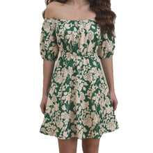 Détail produit — Short sleeved loose floral print dress for women