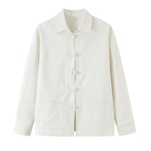 Détail produit — Single row buckle loose shirt+pants set for women
