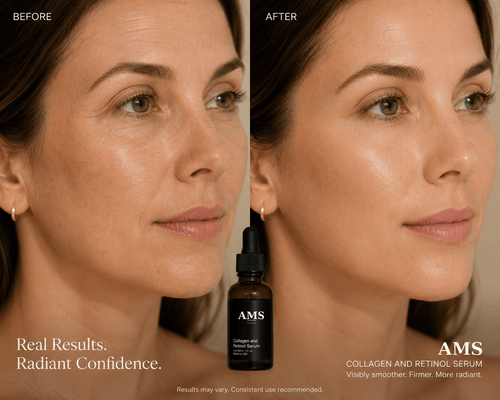 AMS Collagen and Retinol Serum - Anti-Aging Face Serum - AMS Cosmetics