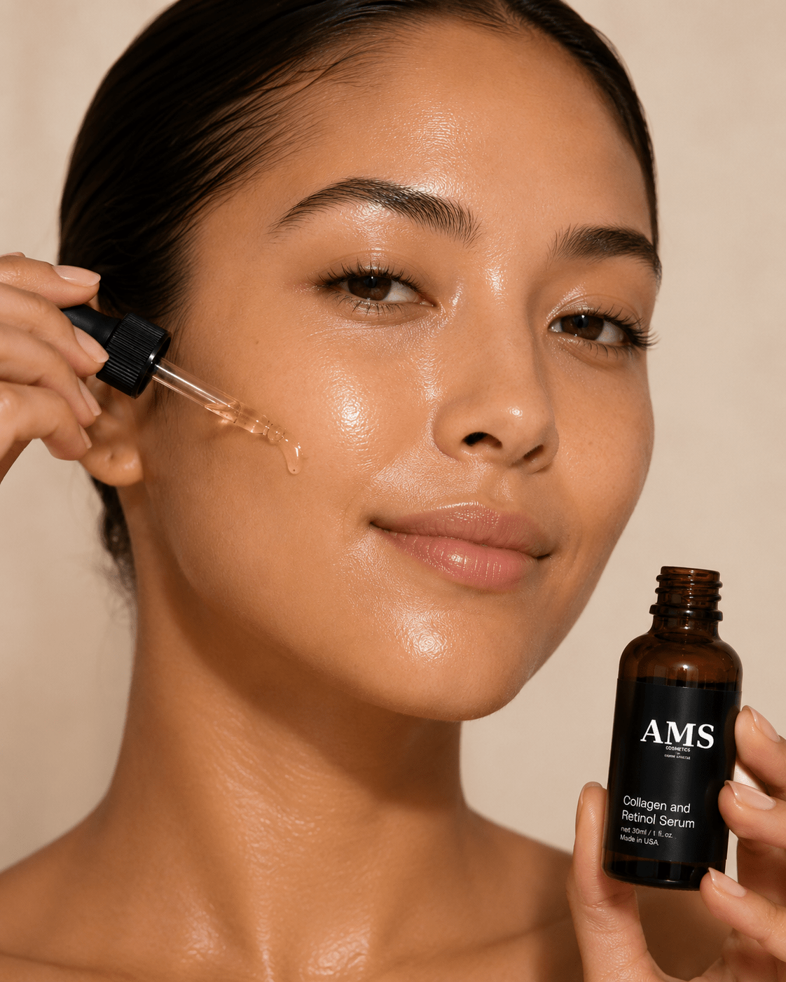 AMS Collagen and Retinol Serum - Anti-Aging Face Serum - AMS Cosmetics