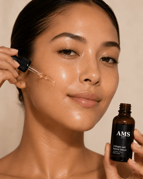AMS Collagen and Retinol Serum - Anti-Aging Face Serum - AMS Cosmetics