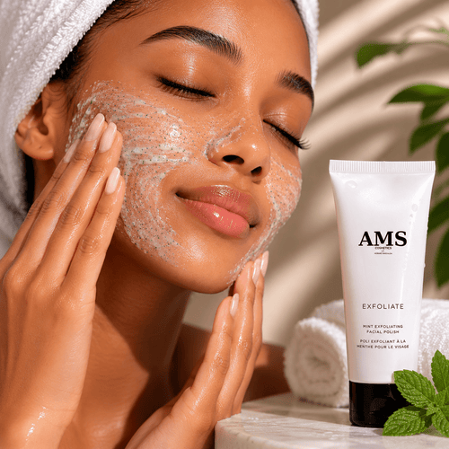 AMS Mint Exfoliating Facial Polish - Gentle Scrub Exfoliant - AMS Cosmetics