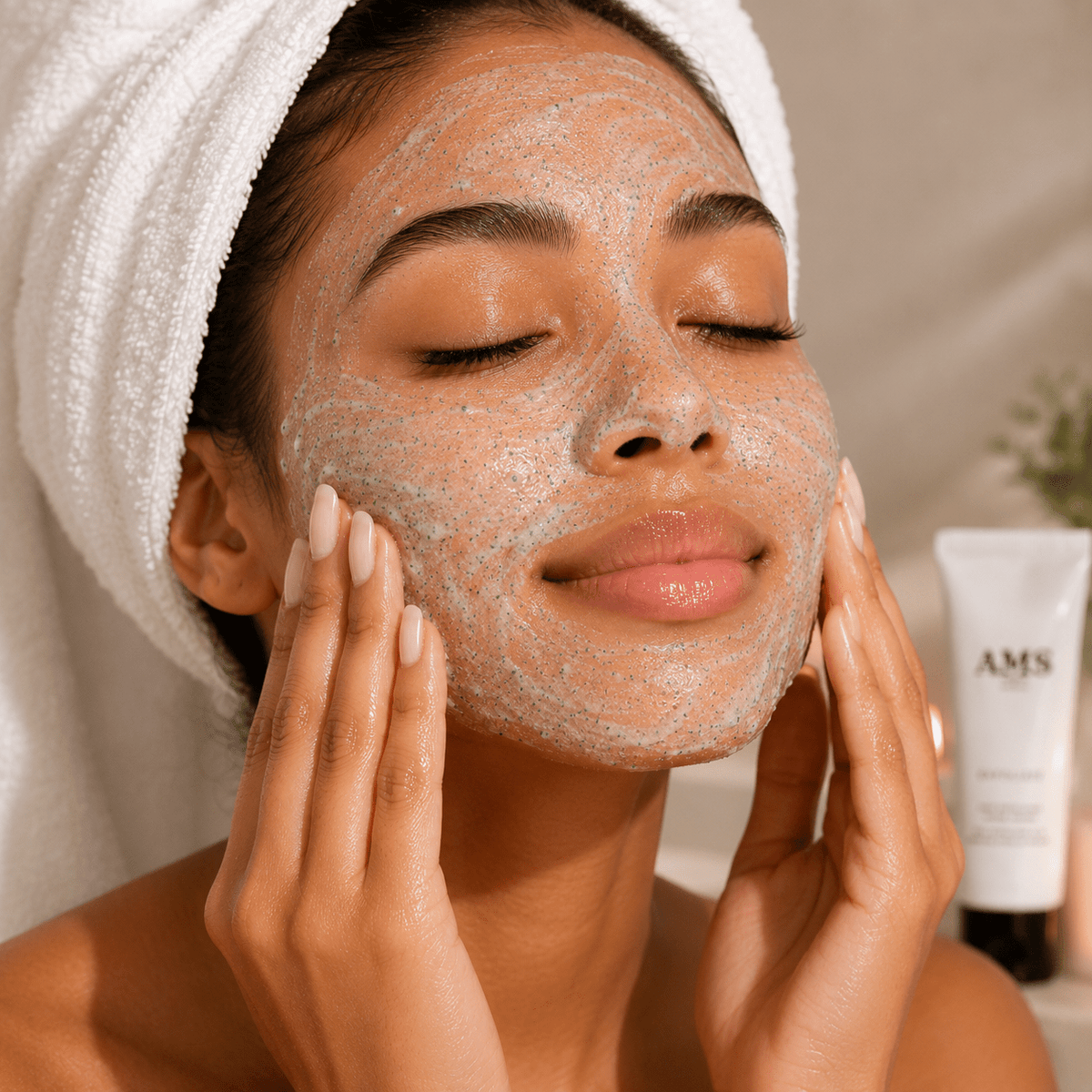 AMS Mint Exfoliating Facial Polish - Gentle Scrub Exfoliant - AMS Cosmetics