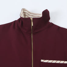 Détail produit — Robe courte mi-longue à fermeture zippée et manches longues – Style streetwear col montant