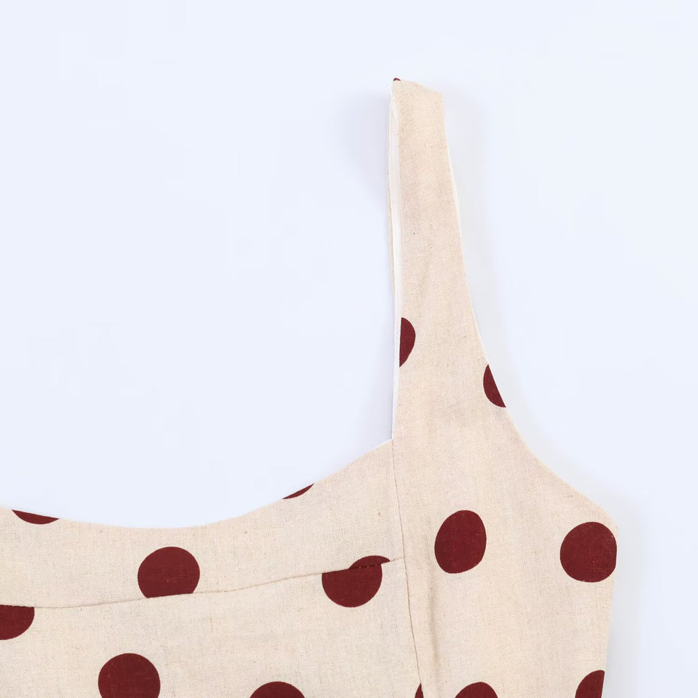 Irregular linen blended MIDI dress — autre détail