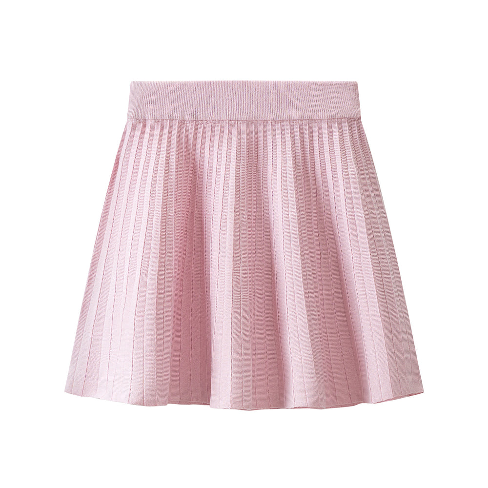 Pink Long Sleeve Knit Sweater Skirt Set for Women Autumn Winter — autre détail