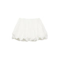 Jupe ligne A taille haute à pois anti-transparence – Mini jupe style girly — coloris White