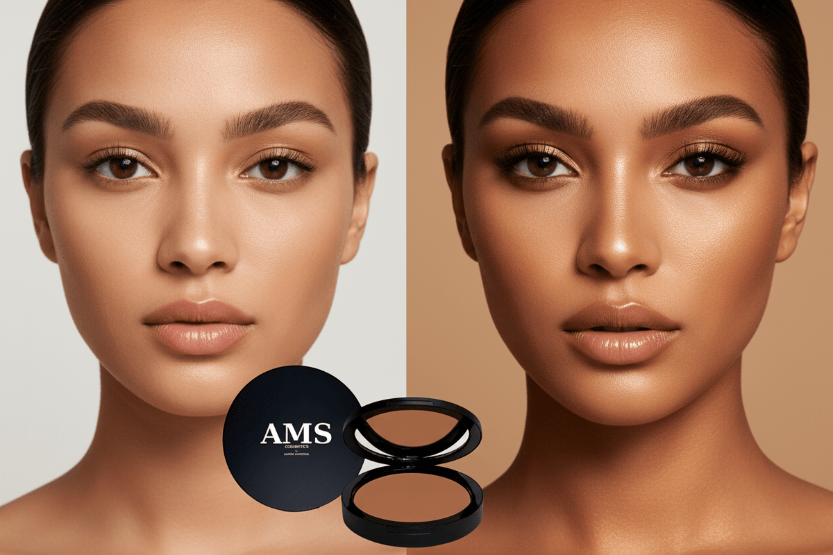 AMS Bronzer Noix de Coco - Avant Après Full Face Teint Hâlé Naturel Doré Peau Caramel Claire